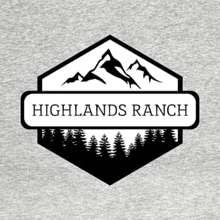 Highlands Ranch Colorado Mountains and Trees T-Shirt